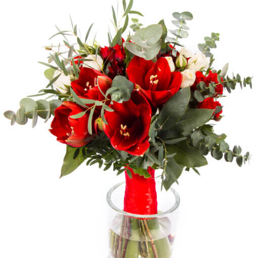 Amaryllis Bouquet rosso rose